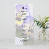 Pansy Duo Wedding Menu Menükarte (Stehend Vorderseite)