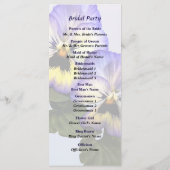 Pansy Duo Wedding Program Programm (Rückseite)