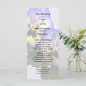 Pansy Duo Wedding Program Programm (Stehend Vorderseite)