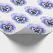 Pansy Face Lila Geschenkpapier (Ecke)
