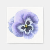 Pansy Face Lila Serviette (Vorderseite)