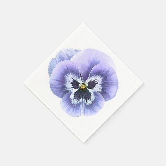 Pansy Face Lila Serviette (Ecke)