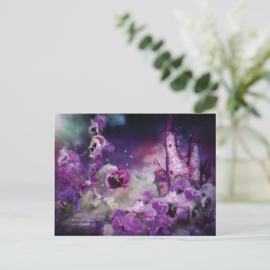 Pansy Fantasy Art Postcard Postkarte (Stehend Vorderseite)
