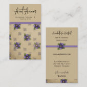 Pansy Floral Business Card Visitenkarte (Vorne/Hinten)