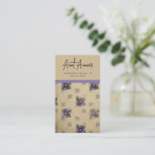 Pansy Floral Business Card Visitenkarte (Stehend Vorderseite)