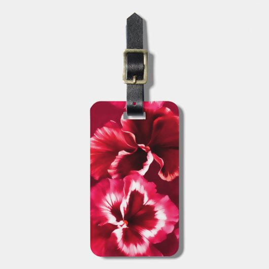 Pansy floral fine art botanic namens Gepäckanhänge Gepäckanhänger (Vorderseite vertikal)