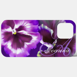 Pansy floral lila name iPhone 13 pro max hülle