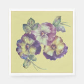 Pansy Floral Paper Napkins | Elegant Garden Table  Serviette (Vorderseite)