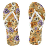 Pansy Floral Pattern Badesandalen (Fußbett)
