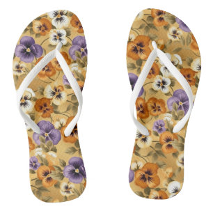 Pansy Floral Pattern Badesandalen