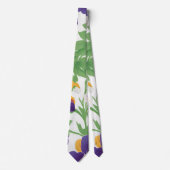 Pansy Floral Personalisiertes Muster Krawatte (Vorderseite)