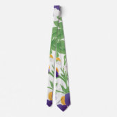 Pansy Floral Personalisiertes Muster Krawatte (Rückseite)