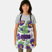 Pansy Floral Personalisiertes Muster Schürze (Insitu)