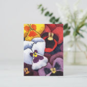 Pansy Floral Postcard Postkarte (Stehend Vorderseite)