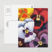Pansy Floral Postcard Postkarte (Vorne/Hinten)