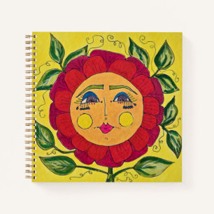 Pansy Flower Girl Spiral Notebook Notizblock