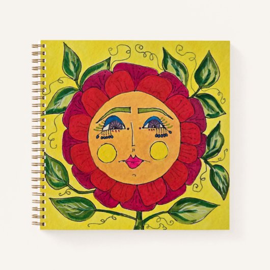 Pansy Flower Girl Spiral Notebook Notizblock (Vorderseite)
