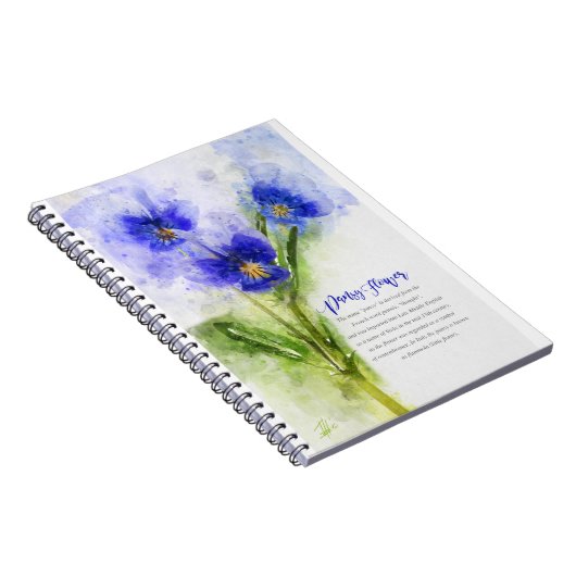 Pansy Flowers Notizblock (Rechte Seite)