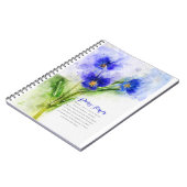 Pansy Flowers Notizblock (Linke Seite)