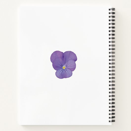 Pansy Focus Floral Notebook Notizblock (Rückseite)