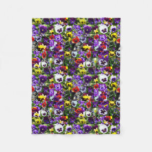 Pansy Foto Collage: Kaleidoskop der blühenden Schö Fleecedecke