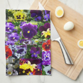Pansy Foto Collage: Kaleidoskop der blühenden Schö Geschirrtuch (Viertel Falte)