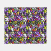 Pansy FotoCollage, Fleecedecke (Vorderseite (Horizontal))