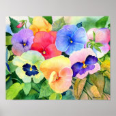 Pansy Garden Print Poster (Vorne)
