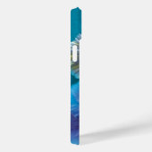 Pansy Gemälde Blumenaqua blauer Name Case-Mate iPhone Hülle (Rückseite / Rechts)