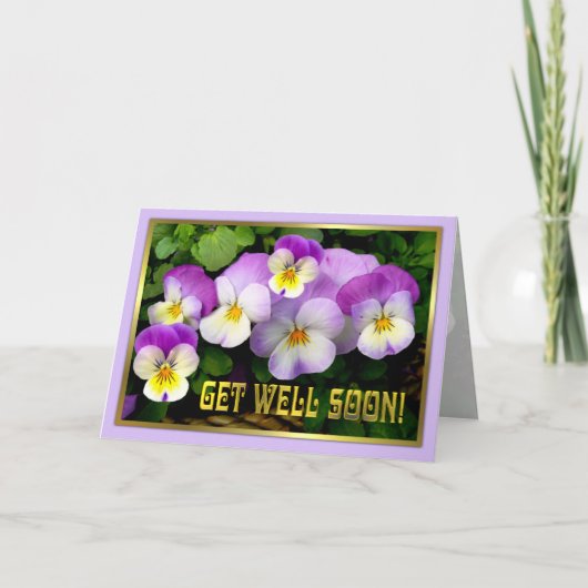 Pansy ~ Get Well Card Karte (Vorderseite)