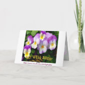 Pansy ~ Get Well Card Karte (Rückseite)