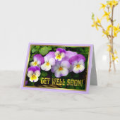 Pansy ~ Get Well Card Karte (Gelbe Blume)