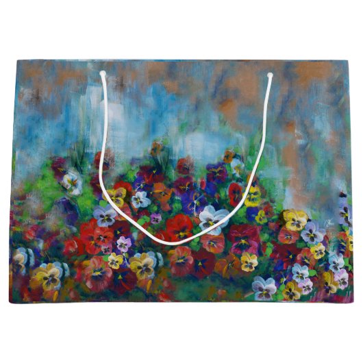 Pansy Gift Bag Große Geschenktüte (Vorderseite)