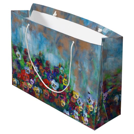 Pansy Gift Bag Große Geschenktüte (Rückseite Schrägansicht)