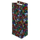 Pansy Gift bag (rot) Geschenktüte Für Weinflaschen (Rückseite Schrägansicht)