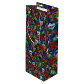 Pansy Gift bag (rot) Geschenktüte Für Weinflaschen (Vorderseite Schrägansicht)