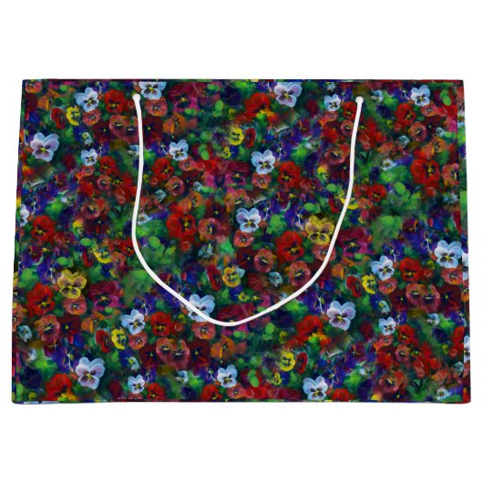 Pansy Gift bag (rot) Große Geschenktüte (Vorderseite)