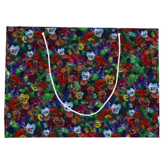 Pansy Gift bag (rot) Große Geschenktüte (Rückseite)