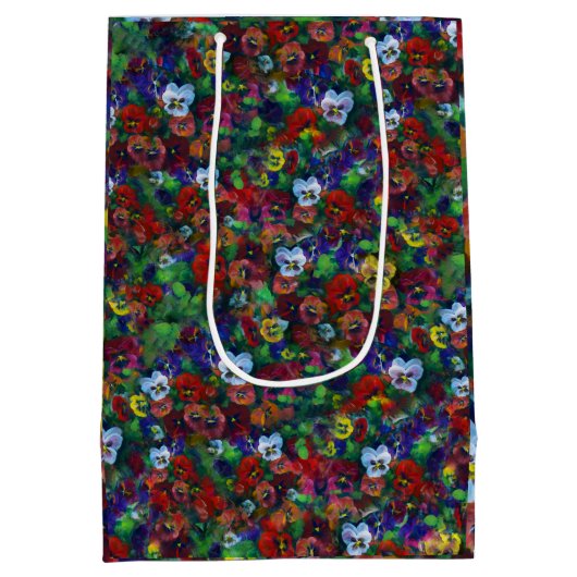 Pansy Gift bag (rot) Mittlere Geschenktüte (Rückseite)