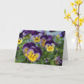 Pansy Greeting Card Karte (Gelbe Blume)