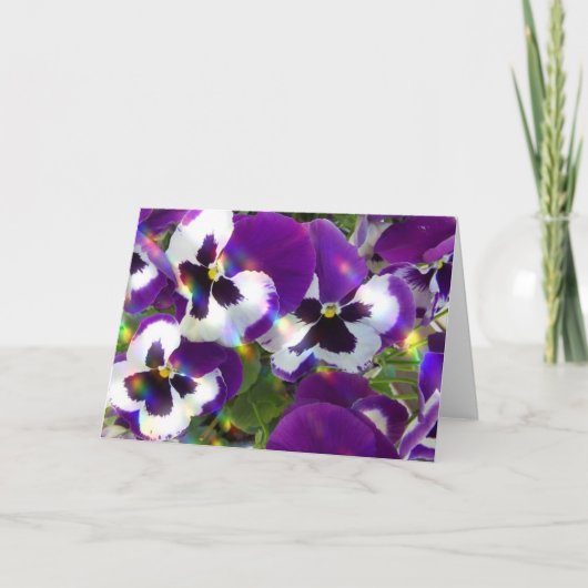 Pansy-Gruß-Karte Karte (Vorderseite)
