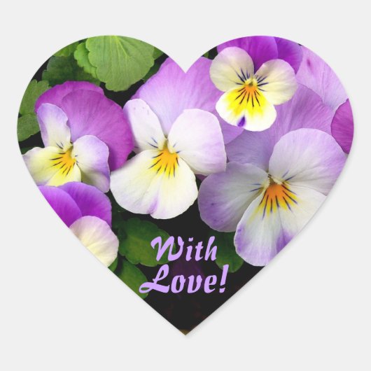 PANSY ~ Heart Envelope Sealer/ Sticker (Vorderseite)