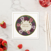 Pansy High Tea Napkins • White & Gold Serviette (Beispiel)