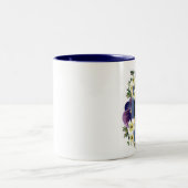 Pansy-Initiale - G Zweifarbige Tasse (Mittel)