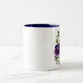 Pansy-Initiale - J Zweifarbige Tasse (Mittel)