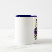 Pansy-Initiale - N Zweifarbige Tasse (Mittel)