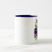 Pansy-Initiale - P Zweifarbige Tasse (Mittel)