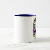 Pansy-Initiale - V Zweifarbige Tasse (Mittel)