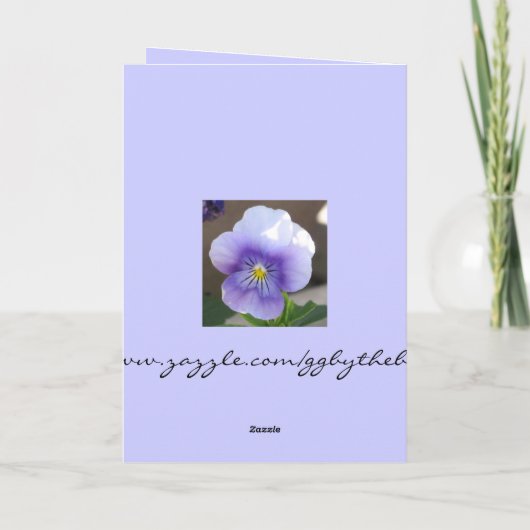 Pansy Karte (Rückseite)