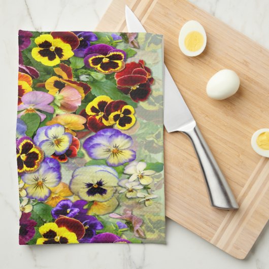 Pansy Kaskade Geschirrtuch (Viertel Falte)